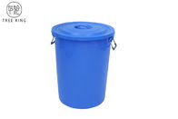 pequeño cubo de basura plástico 100Liter con la tapa/la jaula y las ruedas del marco de acero rojas o azules