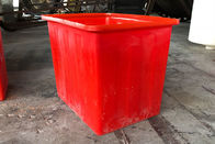 El tanque de agua plástico resistente rojo de las papeleras de reciclaje 160L para los pescados Fram de Aquaponic